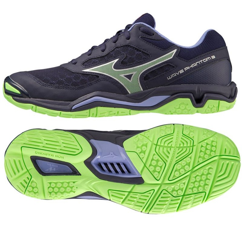 Pantofi de handbal Mizuno Wave Phantom 3 M X1GA226011 albastru marin albastru