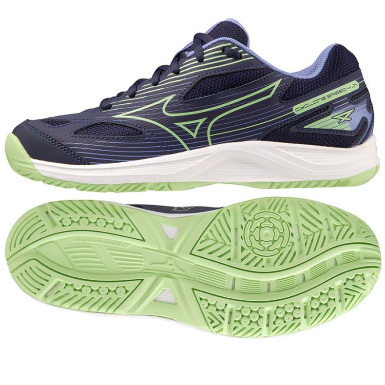 Pantofi de volei Mizuno Cyclone Speed 4 Jr V1GD231011 albastru albastru