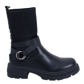 Botine elastice Shaffer negre negru