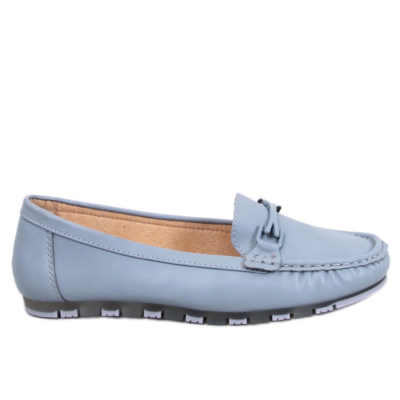 Mocasini clasici cu brant din piele Debell Blue albastru Mocasini clasici cu brant din piele Debell Blue albastru
