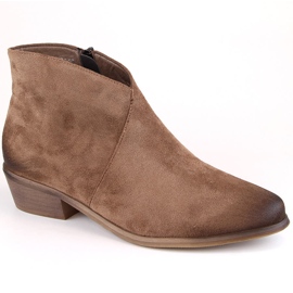 Cizme cowboy de damă din piele intoarsa bej Potocki SZ12188 Cizme cowboy de damă din piele intoarsa bej Potocki SZ12188