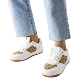 Inna Adidasi albi decorati cu monograma Isidor Inna Adidasi albi decorati cu monograma Isidor