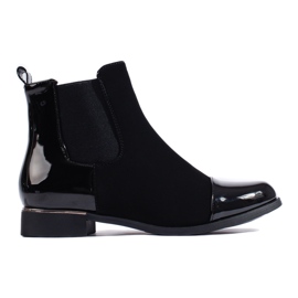 Cizme plate Shelovet negre de damă negru Cizme plate Shelovet negre de damă negru
