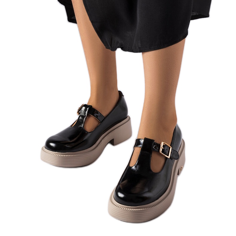 Inna Pantofi Karino lacuiti negru