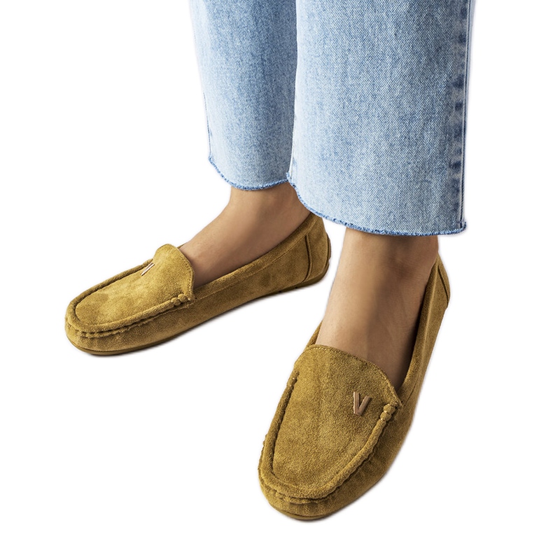 Mocasini verzi din piele intoarsa ecologica de la Beltsville verde