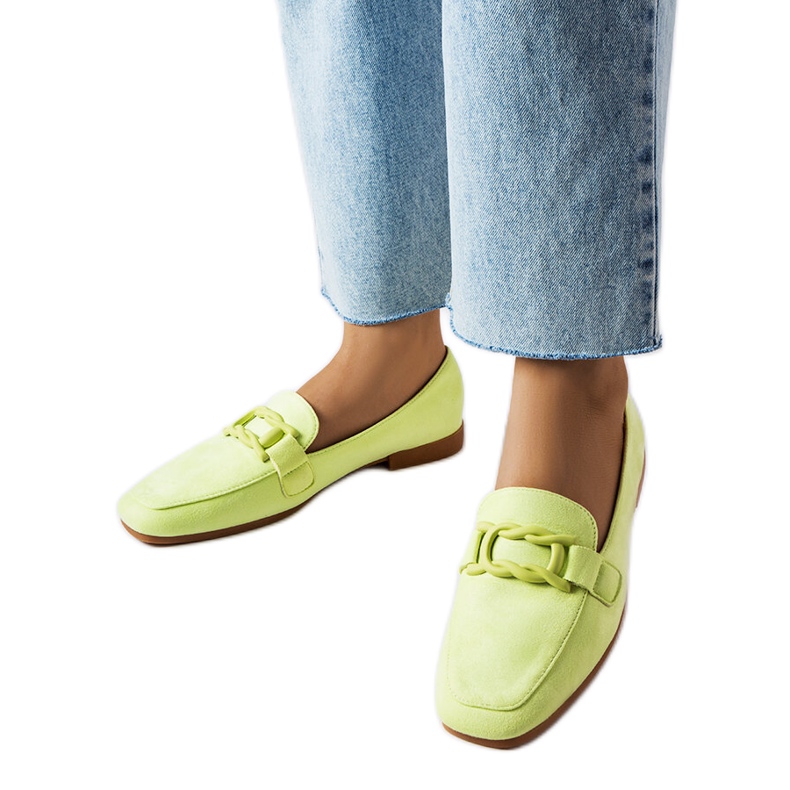 Mocasini verzi cu catarama de la Alighiero verde Mocasini verzi cu catarama de la Alighiero verde