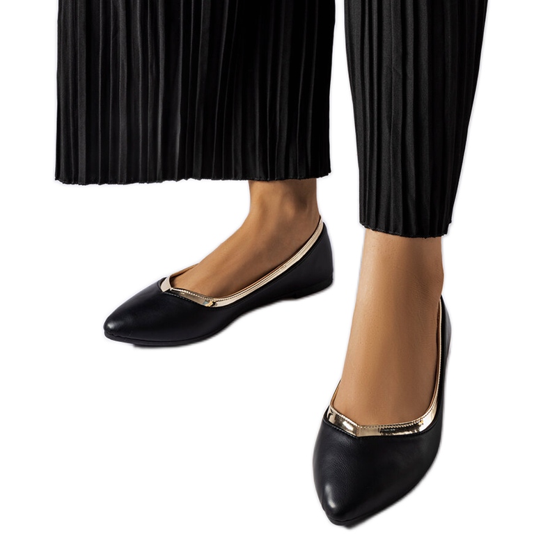 Balerini negri cu vârf ascuțit de la Vittorio negru