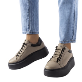 Brogues bej LS5379 Taupe