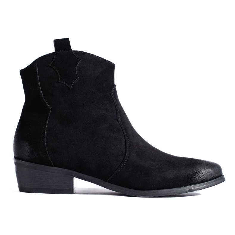 W. Potocki Cizme de cowboy negre de dama Potocki piele intoarsa negru W. Potocki Cizme de cowboy negre de dama Potocki piele intoarsa negru