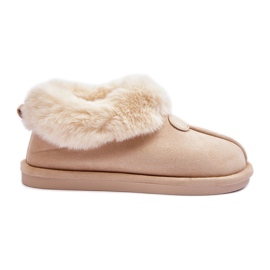 FB3 Papuci De Dama Cu Blana Bej Deschis Lanoze FB3 Papuci De Dama Cu Blana Bej Deschis Lanoze