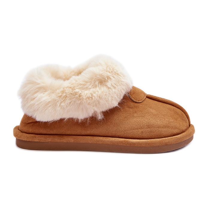 FB3 Papuci De Dama Cu Blana, Maro Lanoze FB3 Papuci De Dama Cu Blana, Maro Lanoze
