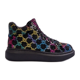 Pantofi sport pe platformă Strasuri GOE MM2N4009 Negru Pantofi sport pe platformă Strasuri GOE MM2N4009 Negru