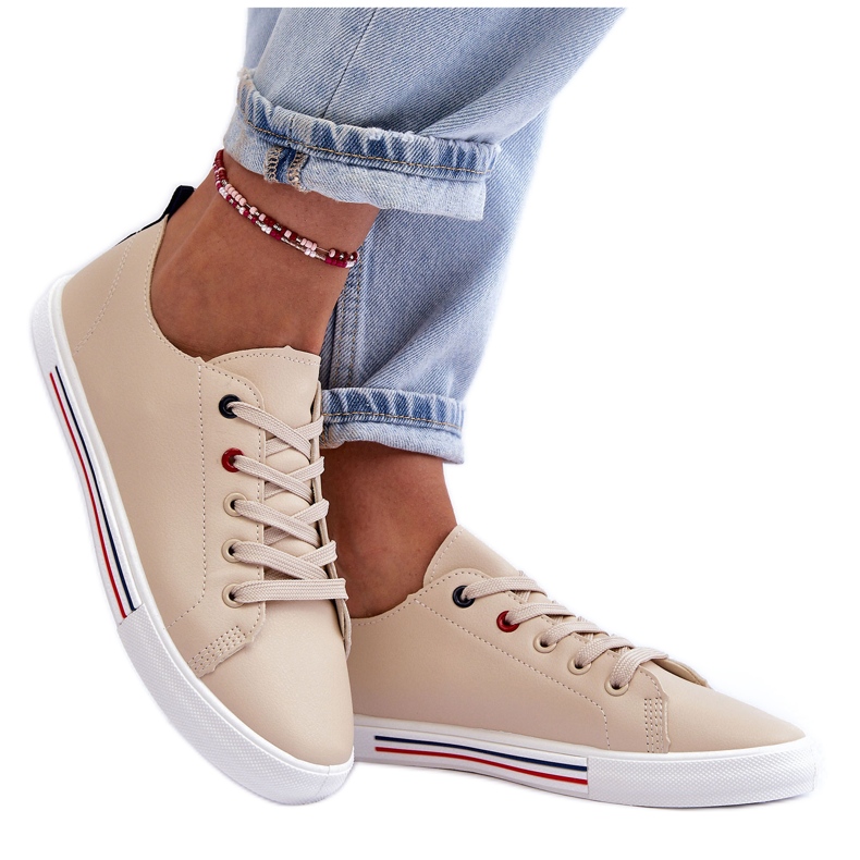 PE1 Pantofi Sport Dama Piele Bej Mosaia