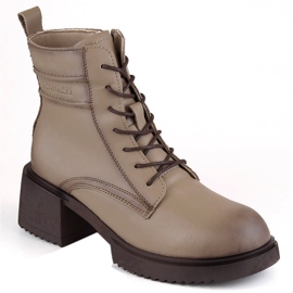 Botine de dama din piele cu toc inalt si platforma T.Sokolski Z23-44 bej Botine de dama din piele cu toc inalt si platforma T.Sokolski Z23-44 bej
