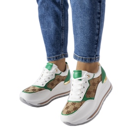 Inna Tenisi roși cu pană albi și verzi verde