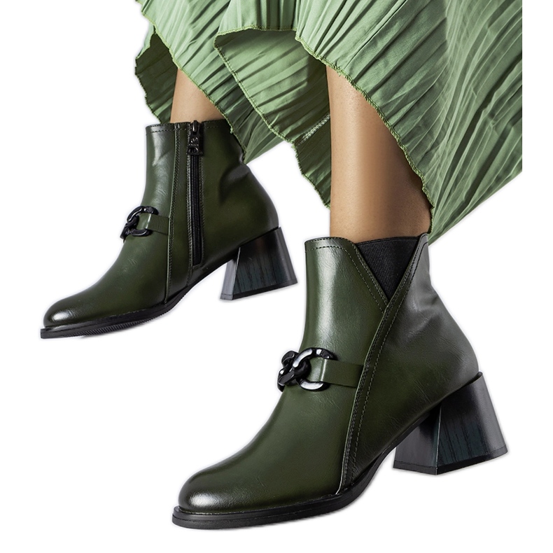 Botine verzi elegante de la Vinceza verde