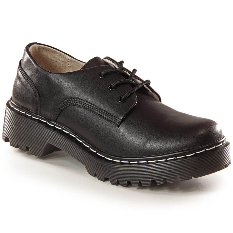 Pantofi oxford de damă din piele neagră Filippo GLN441 negru