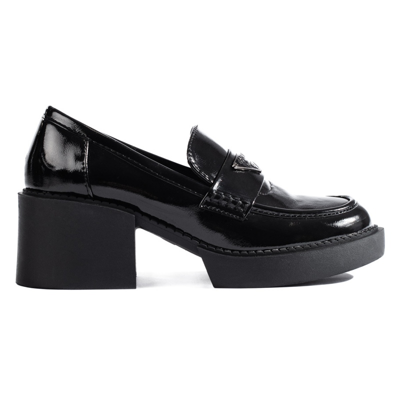 Pantofi cu toc înalt Shelovet lacuiți negri negru