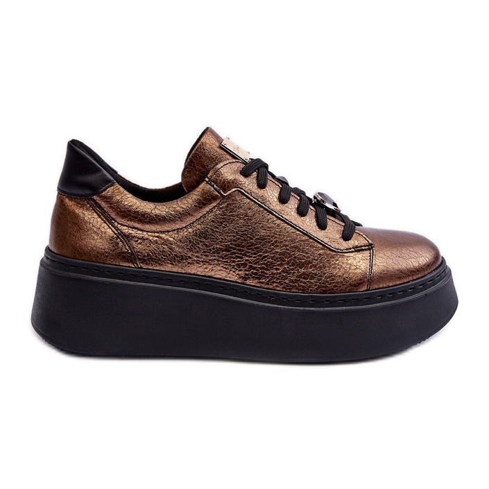 Pantofi sport din piele pe platformă Maciejka 06191-24 Cupru maro Pantofi sport din piele pe platformă Maciejka 06191-24 Cupru maro