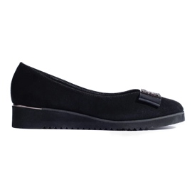 Pompe cu pană joasă Shelovet din piele intoarsa neagra negru Pompe cu pană joasă Shelovet din piele intoarsa neagra negru