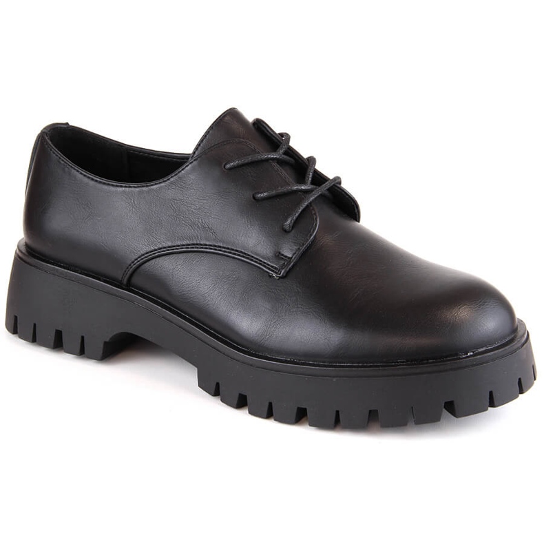 Pantofi oxford negri de damă Sergio Leone PB201 negru