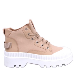 Adidași înalți cu protecție Tinli Khaki bej