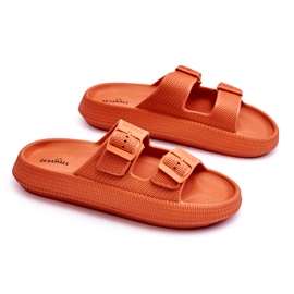 Flip-flops de damă cu spumă, cu bretele portocalii portocale Flip-flops de damă cu spumă, cu bretele portocalii portocale