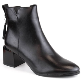 Botine izolate cu toc înalt Potocki W WOL183 negre negru