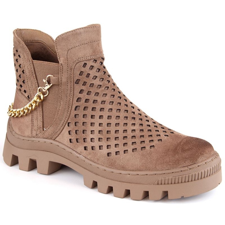 Botine Potocki W WOL179B din piele intoarsa, maro