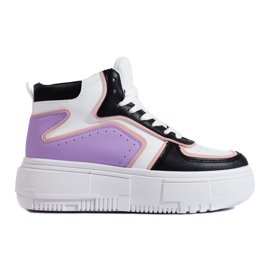 Adidași înalți pe o platformă groasă Shelovet multicolor