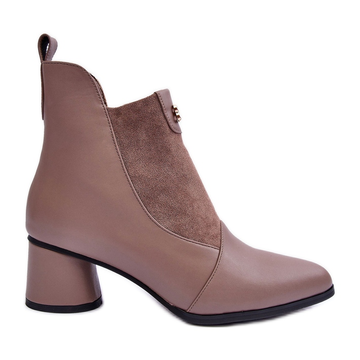 Cizme Piele Toc Înalt S.Barski MR870-96 Bej Cizme Piele Toc Înalt S.Barski MR870-96 Bej