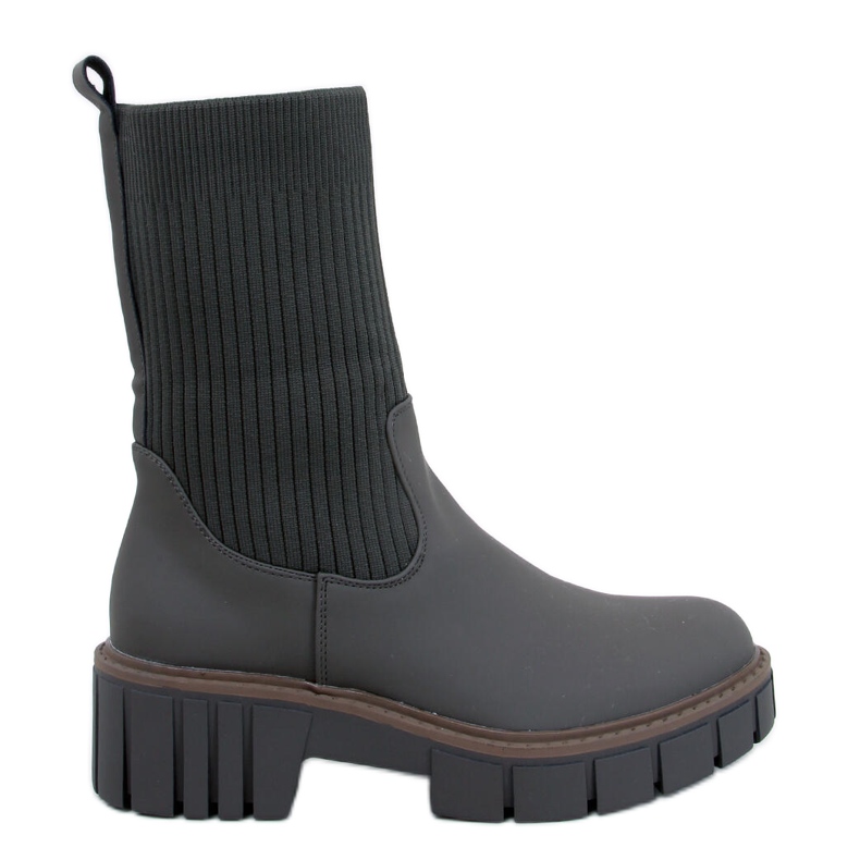 Cizme Chelsea înalte Ruddins Kaki, cu partea superioară flexibilă verde