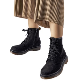 Lucrătorii lui Alfred din piele ecologică neagră negru