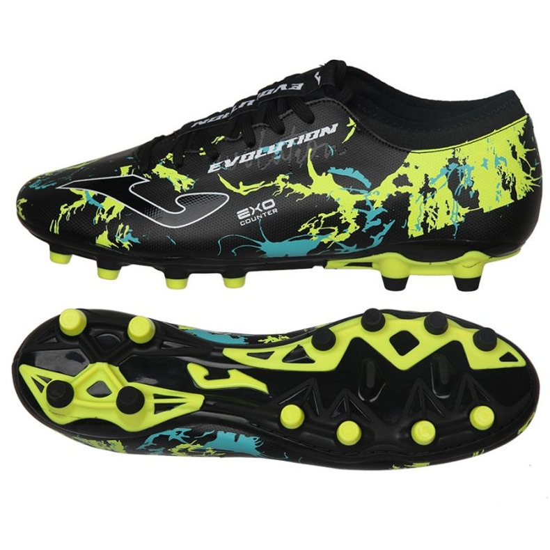Pantofi de fotbal Joma Evolution 2301 Fg M EVOW2301FG negru