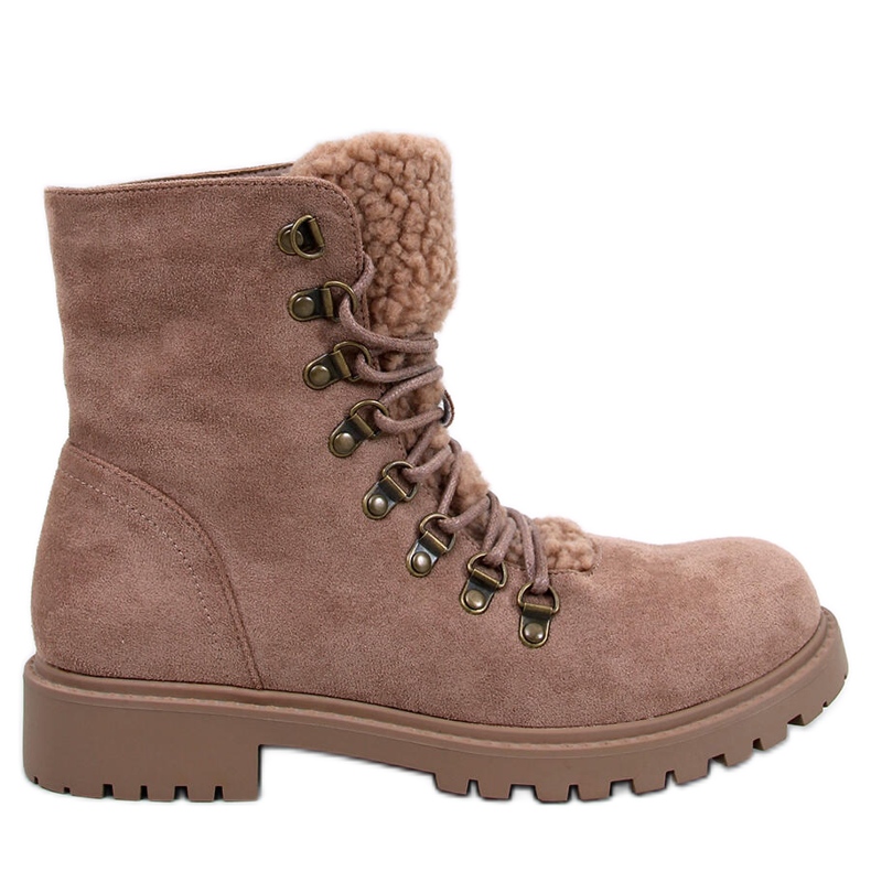 Leggs Cizme bej cu șireturi Leggs Cizme bej cu șireturi