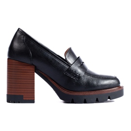 Pantofi eleganti de dama negri cu toc de la Shelovet negru Pantofi eleganti de dama negri cu toc de la Shelovet negru
