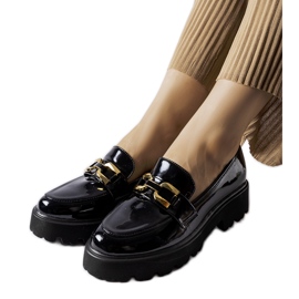 Inna Pantofi negri din lut lacuit negru