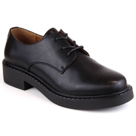 Pantofi cu șireturi Sergio Leone W SK416A, negri negru Pantofi cu șireturi Sergio Leone W SK416A, negri negru
