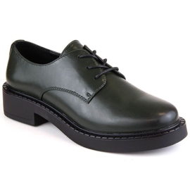 Pantofi cu șireturi Sergio Leone W SK416B, verzi negru