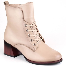 Botine izolate cu toc inalt Vinceza W JAN242B, bej