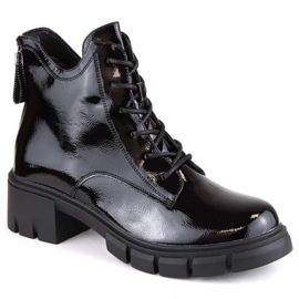 Botine izolate cu toc inalt si platforma Vinceza W JAN245, negre negru Botine izolate cu toc inalt si platforma Vinceza W JAN245, negre negru