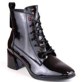 Botine termopane cu toc inalt patentat Vinceza W JAN248, negre negru Botine termopane cu toc inalt patentat Vinceza W JAN248, negre negru