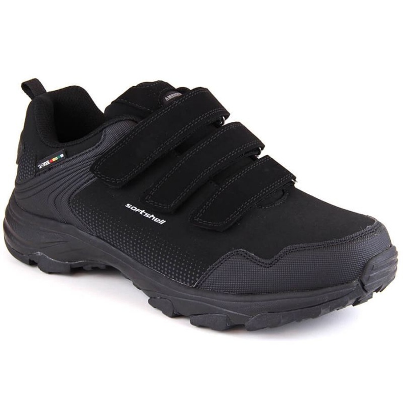 Pantofi sport American Club M AM932 softshell cu Velcro, negru
