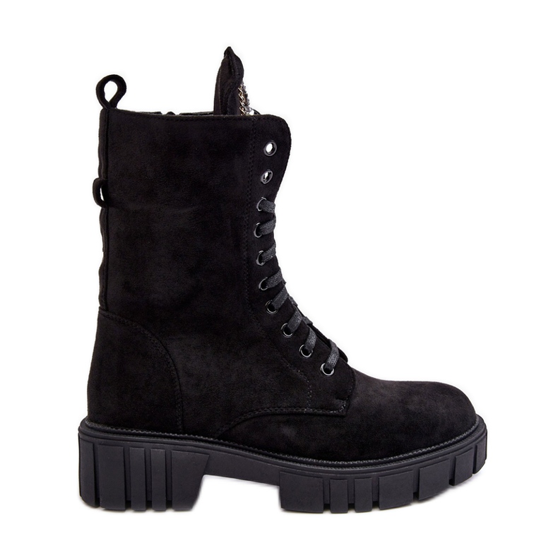 Botine Muncitor De piele intoarsa Cu Decorat Bijuterii, Negru Marx Botine Muncitor De piele intoarsa Cu Decorat Bijuterii, Negru Marx