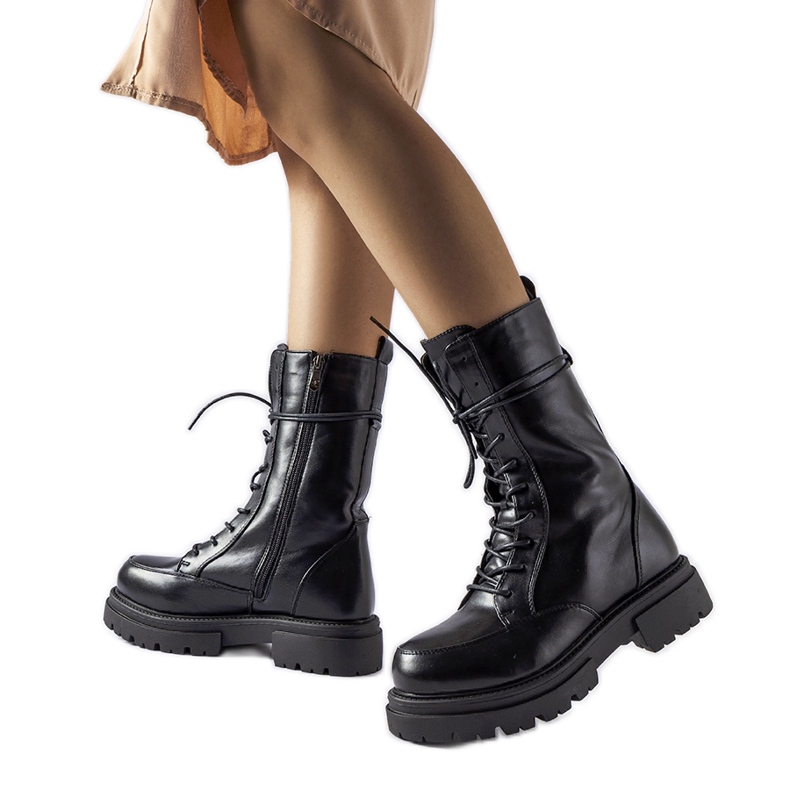 Cizme izolate Juin negre negru Cizme izolate Juin negre negru