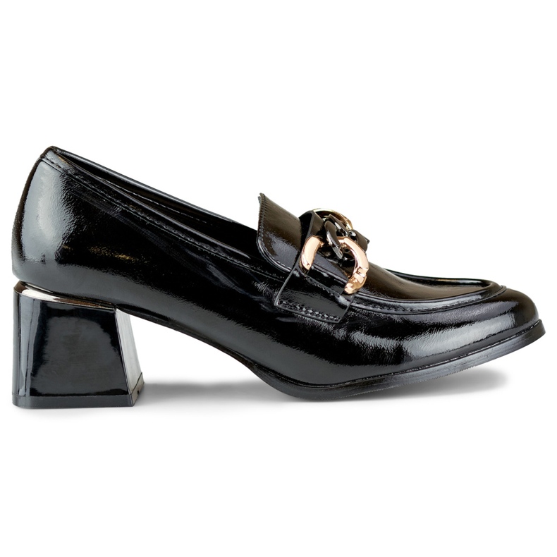 Pantofi negri pentru damă cu toc joasă negru