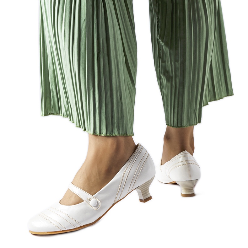 Pompe Sant'Antonio albe cu toc joasă