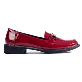 Mocasini de dama lavete bordeaux Shelovet roșu