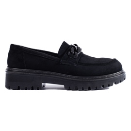 Mocasini de dama din piele intoarsa neagra de la Shelovet negru Mocasini de dama din piele intoarsa neagra de la Shelovet negru