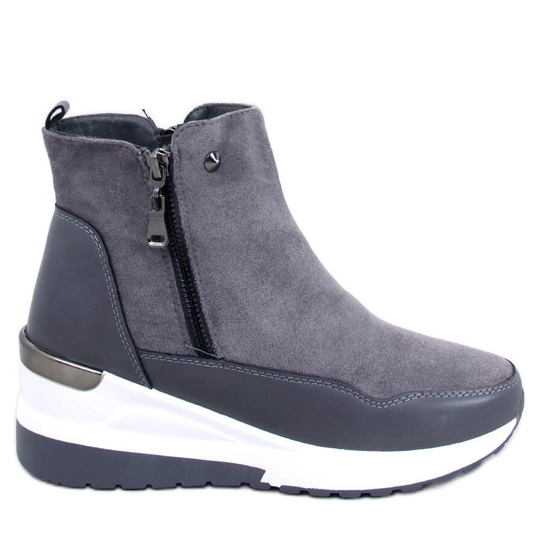 Botine cu pană Jordans gri